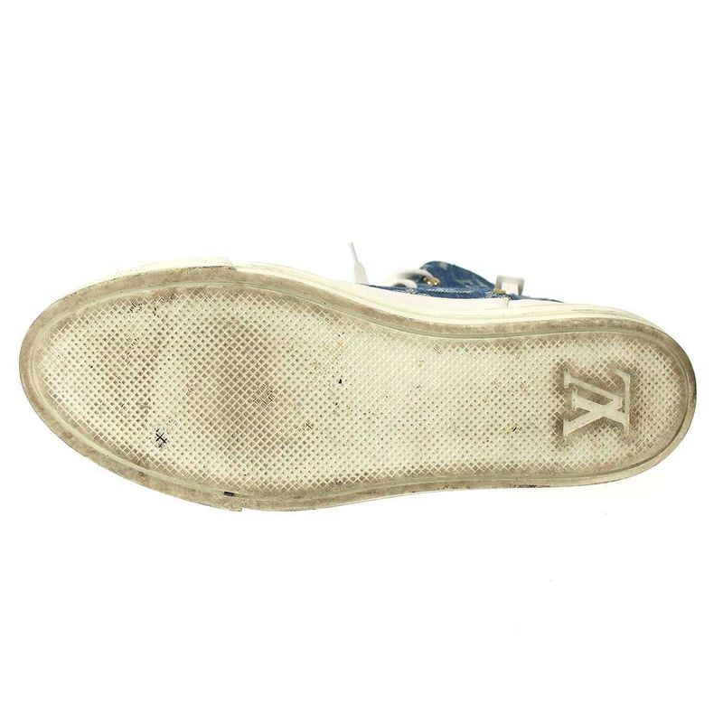 Louis Vuitton Stellar Line Monogram Denim High Cut Sneakers Indigo 41