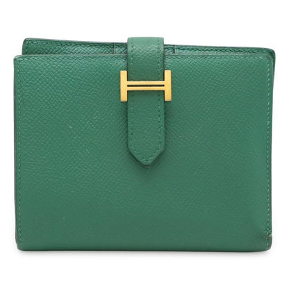 Hermes Bearn Compact Bifold Wallet Vaux Epson Leather Bamboo