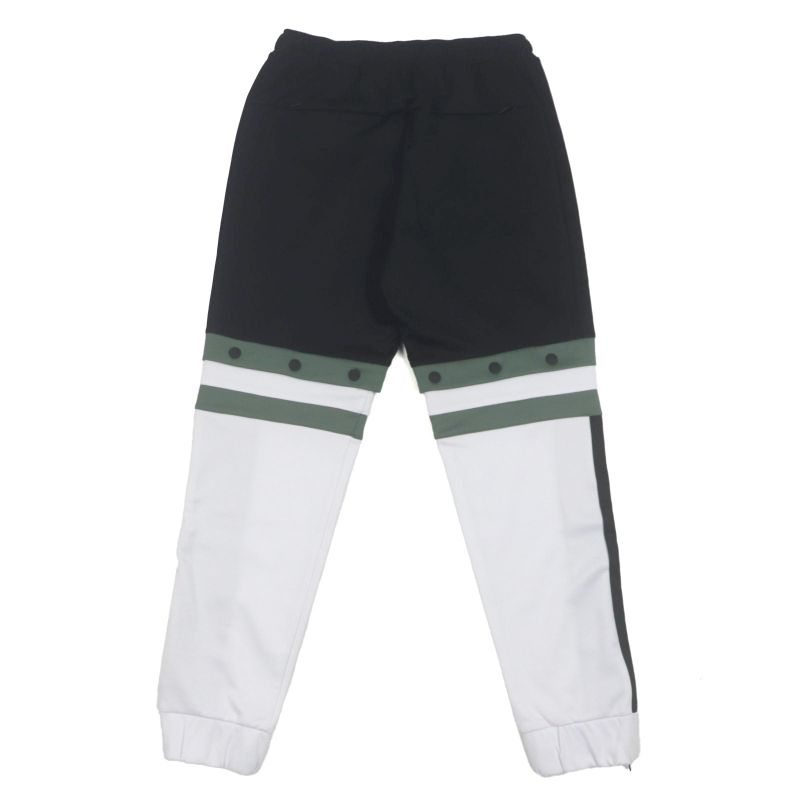  Fendi Fab557 FF Logo 2WAY Jersey Track Pants Green Black White S Made In