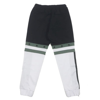  Fendi Fab557 FF Logo 2WAY Jersey Track Pants Green Black White S Made In