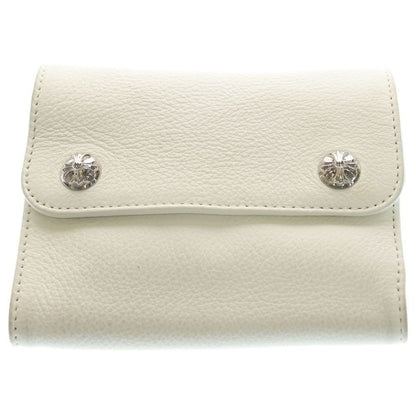 Chrome Hearts Wave Mini Leather Wallet White