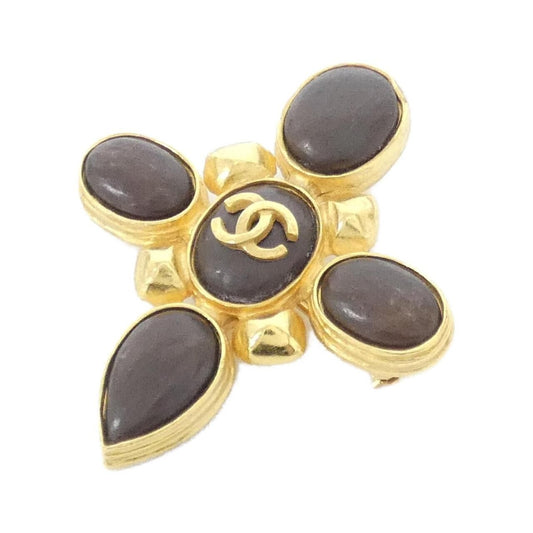 Chanel Vintage Brooch Brown