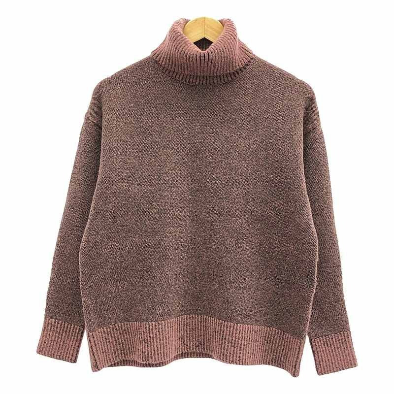 Balenciaga Wool Turtleneck Knit Pullover 34 Pink Black