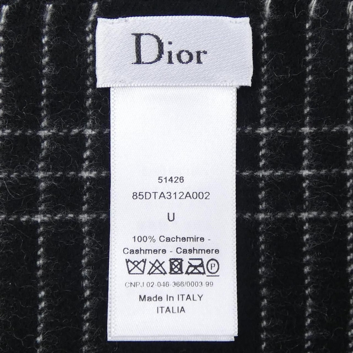 Dior Scarf Cashmere Black — view 3