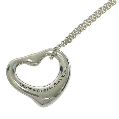 Tiffany & Co Tiffany & Co Silver Pink Sapphire Open Heart Necklace 3.5g Pink