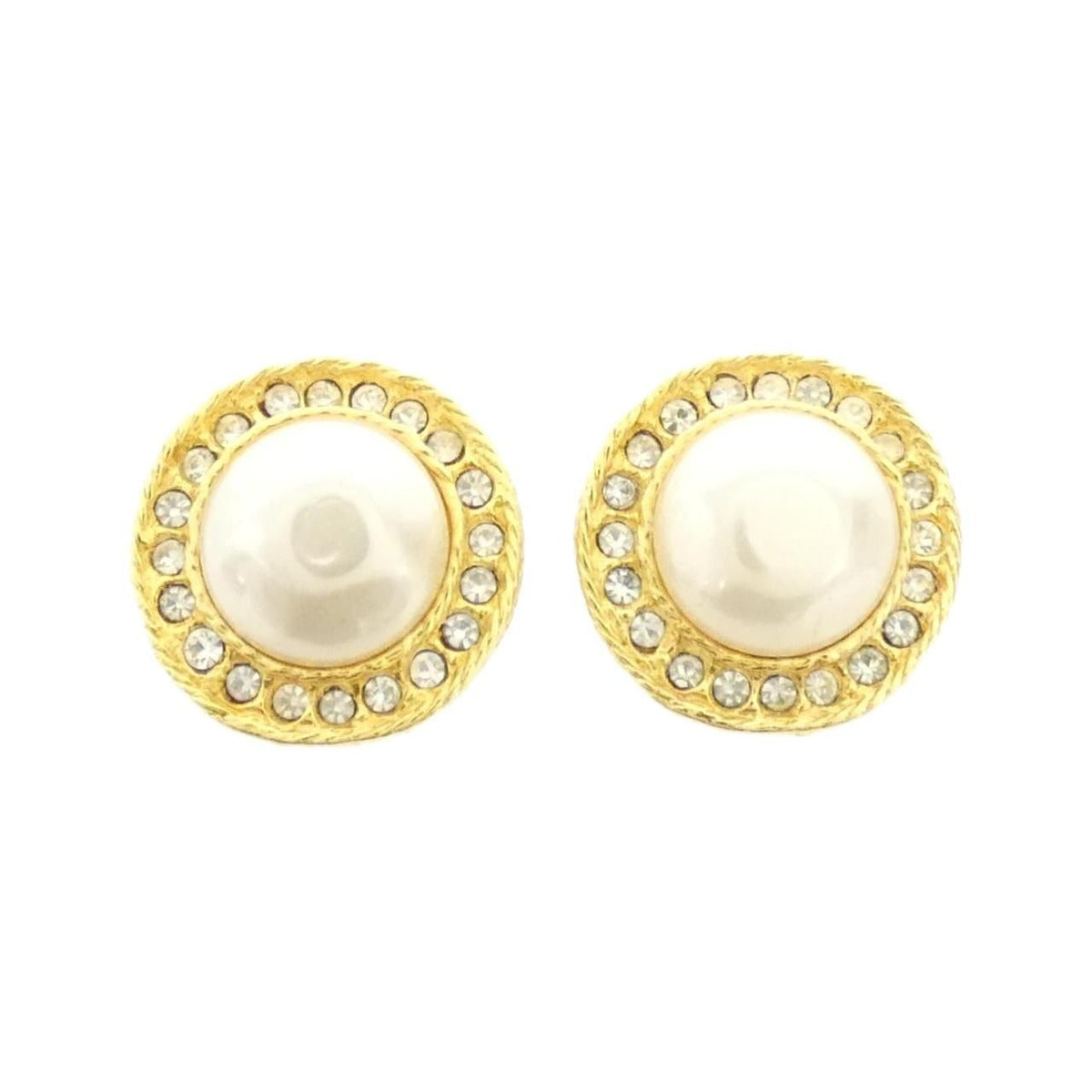 Chanel Vintage Earrings White