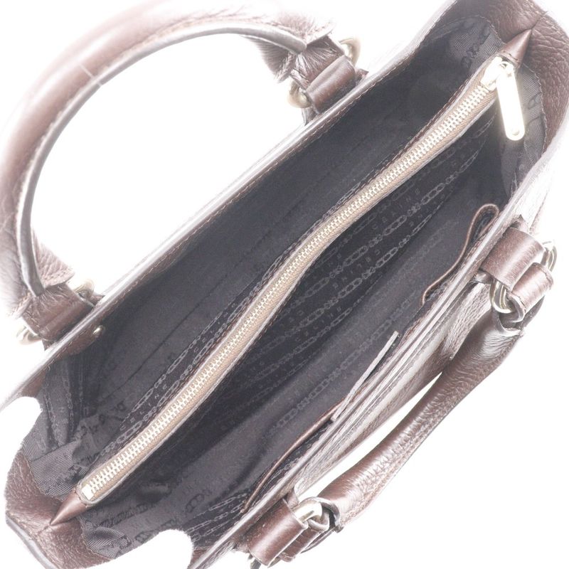 Celine Boogie Bag 134023 Leather Dark Brown Ladies Handbag