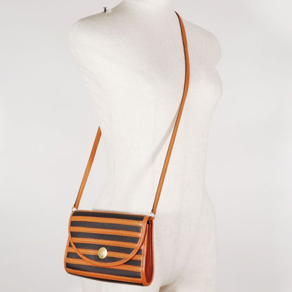Hermes Leather Orange/black 0V Women's Shoulder Bag