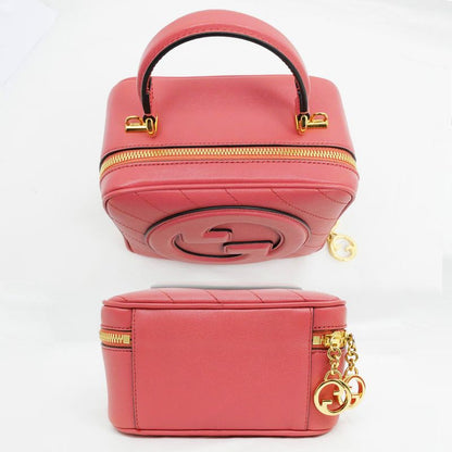 Gucci Blondie 2WAY Top Handle Bag Pink 744434 Leather Shoulder - Women's