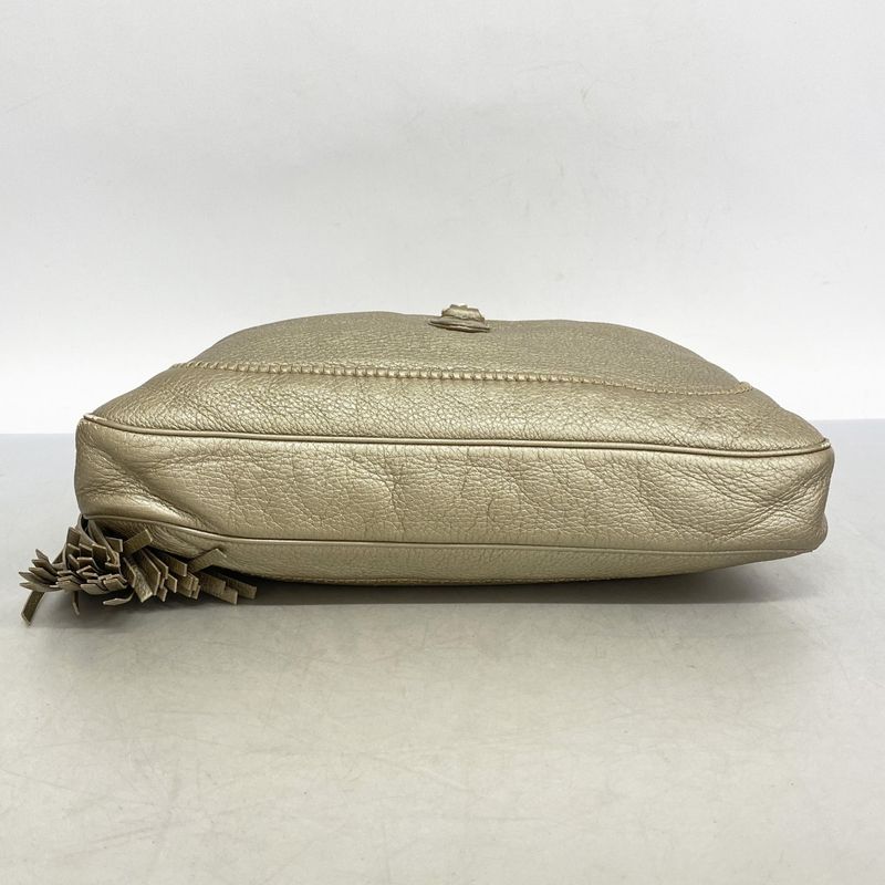 Gucci Shoulder Bag Bamboo New Jackie 246907 Leather Gold Chien Pan Gold