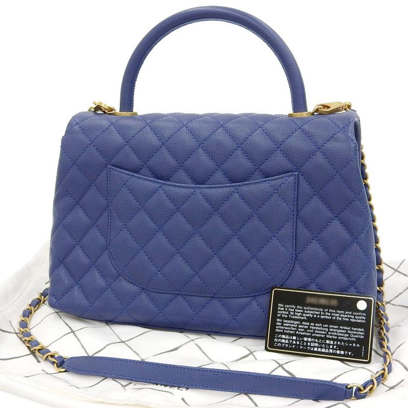 Chanel Quilted Coco Handle Flap Bag S Shoulder
