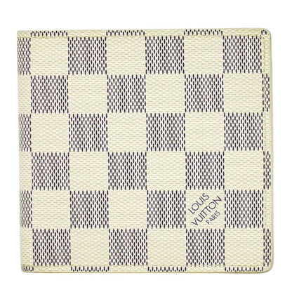 Authentic Louis Vuitton LV Portefeuille Marco Damier Azure Fold Wallet White