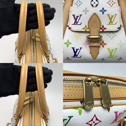 Louis Vuitton Priscilla Monogram M40096 Multicolor White Handbag with Bag