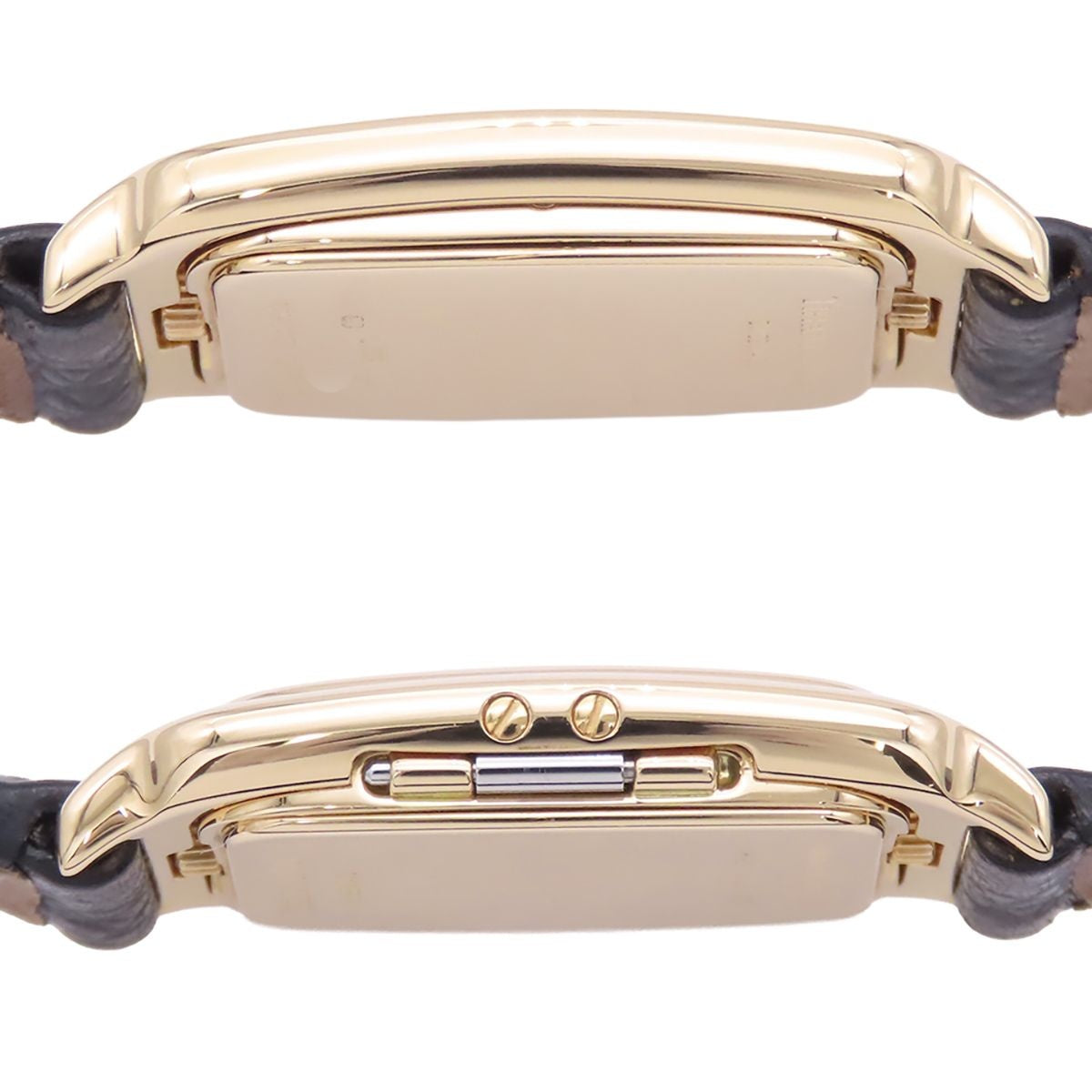 Tiffany & Co Classic Zone 203 White 18K Yellow Gold Leather Watch Quartz — view 6