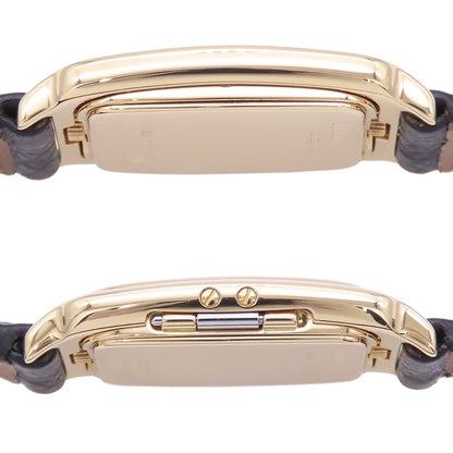 Tiffany & Co Classic Zone 203 White 18K Yellow Gold Leather Watch Quartz — view 6
