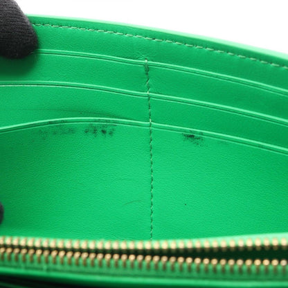 Bottega Veneta Bifold Wallet Intrecciato Green Leather Zip — view 5