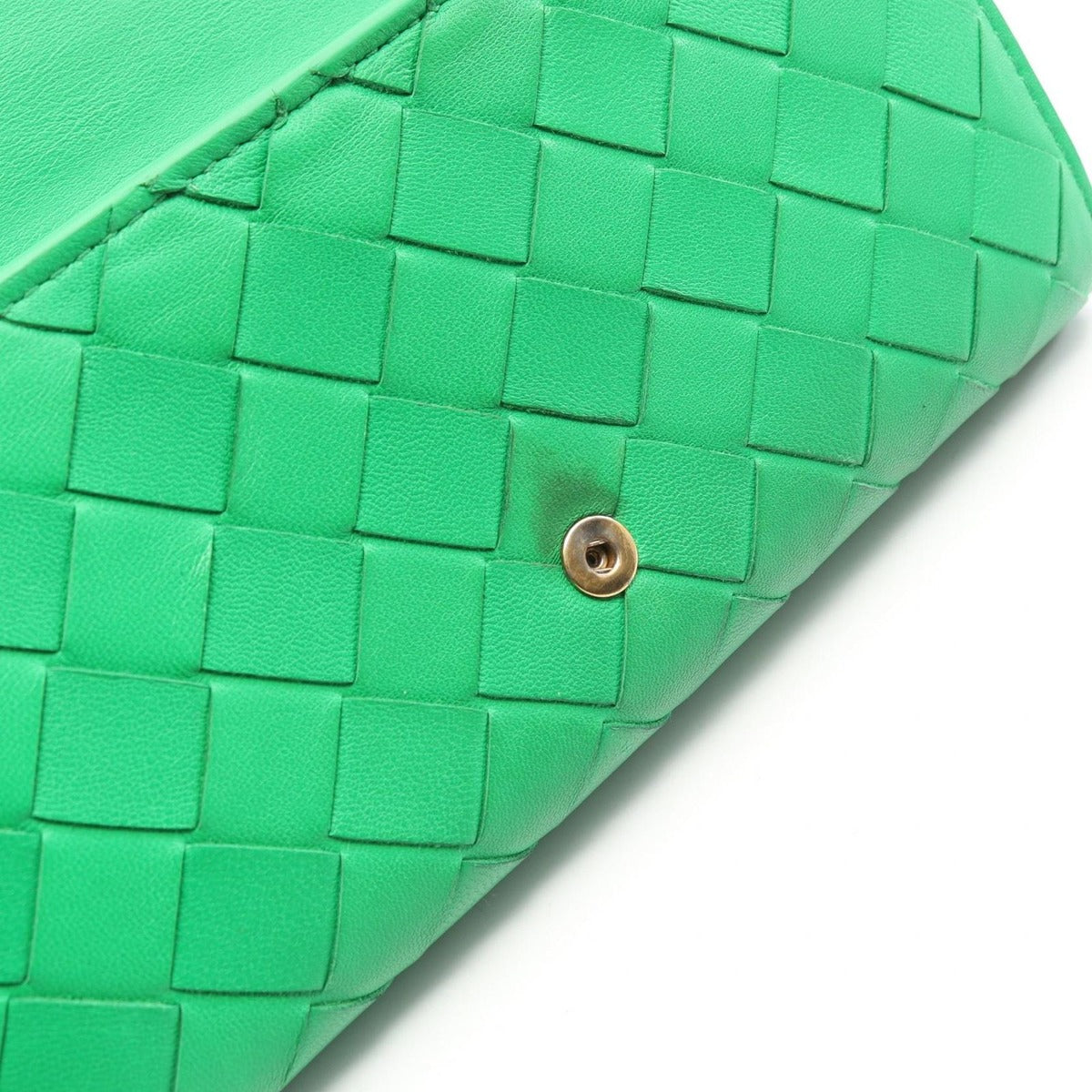 Bottega Veneta Bifold Wallet Intrecciato Green Leather Zip — view 8