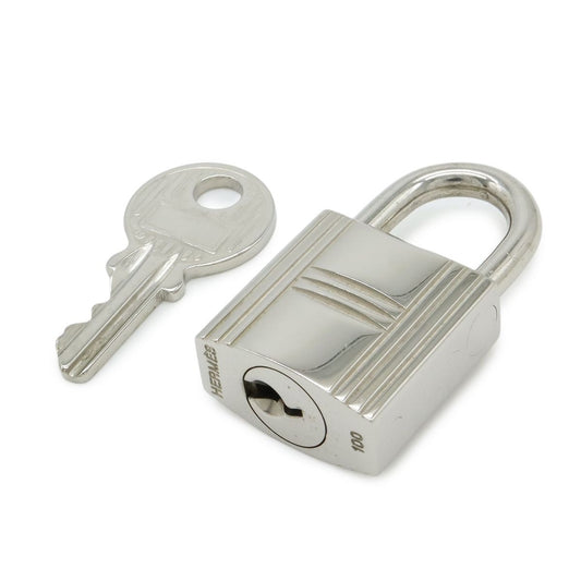 Hermes Cadena Padlock Key with Metal Silver