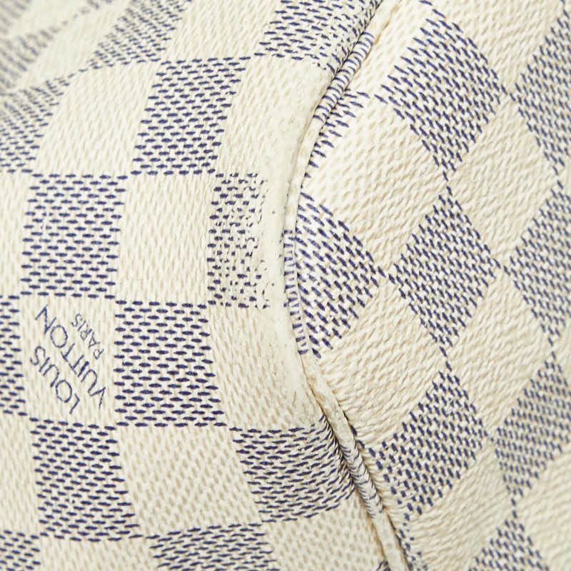 Louis Vuitton Damier Azure Neverfull MM Tote Bag One Shoulder Bag N51107 White