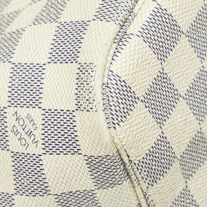 Louis Vuitton Damier Azure Neverfull MM Tote Bag One Shoulder Bag N51107 White