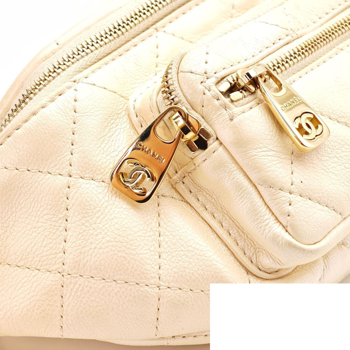 Chanel Quilted Waist Bag White — view 8