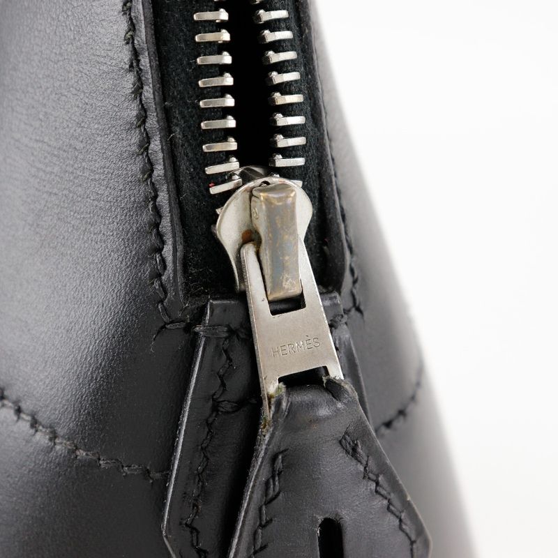 Hermes Bolide 31 Box Calf Black/silver Hardware □D Ladies Handbag