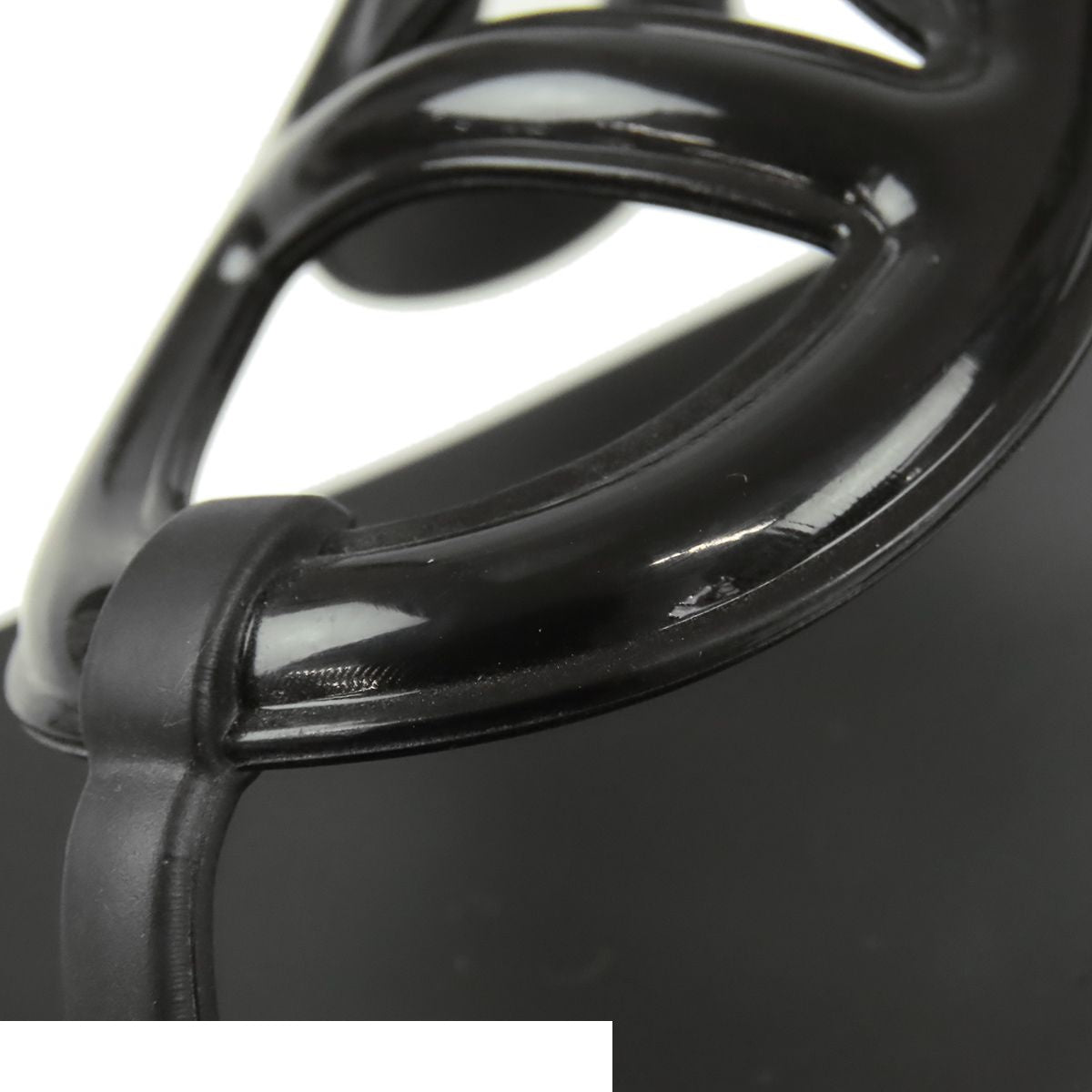 Hermes Egerie Black Rubber Chaine D'ancre Sandals — view 6