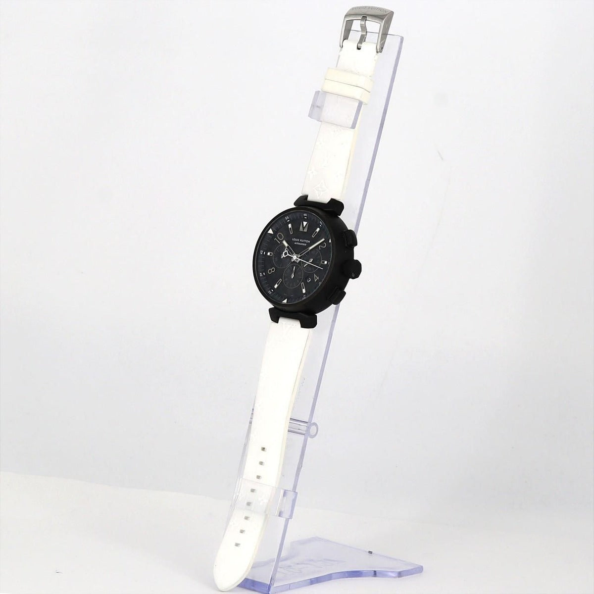 Louis Vuitton Tambour Black Chronograph SS Bracelet — view 2