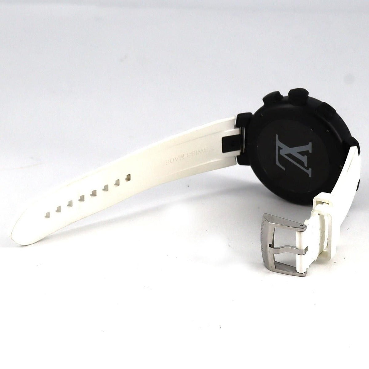 Louis Vuitton Tambour Black Chronograph SS Bracelet — view 7