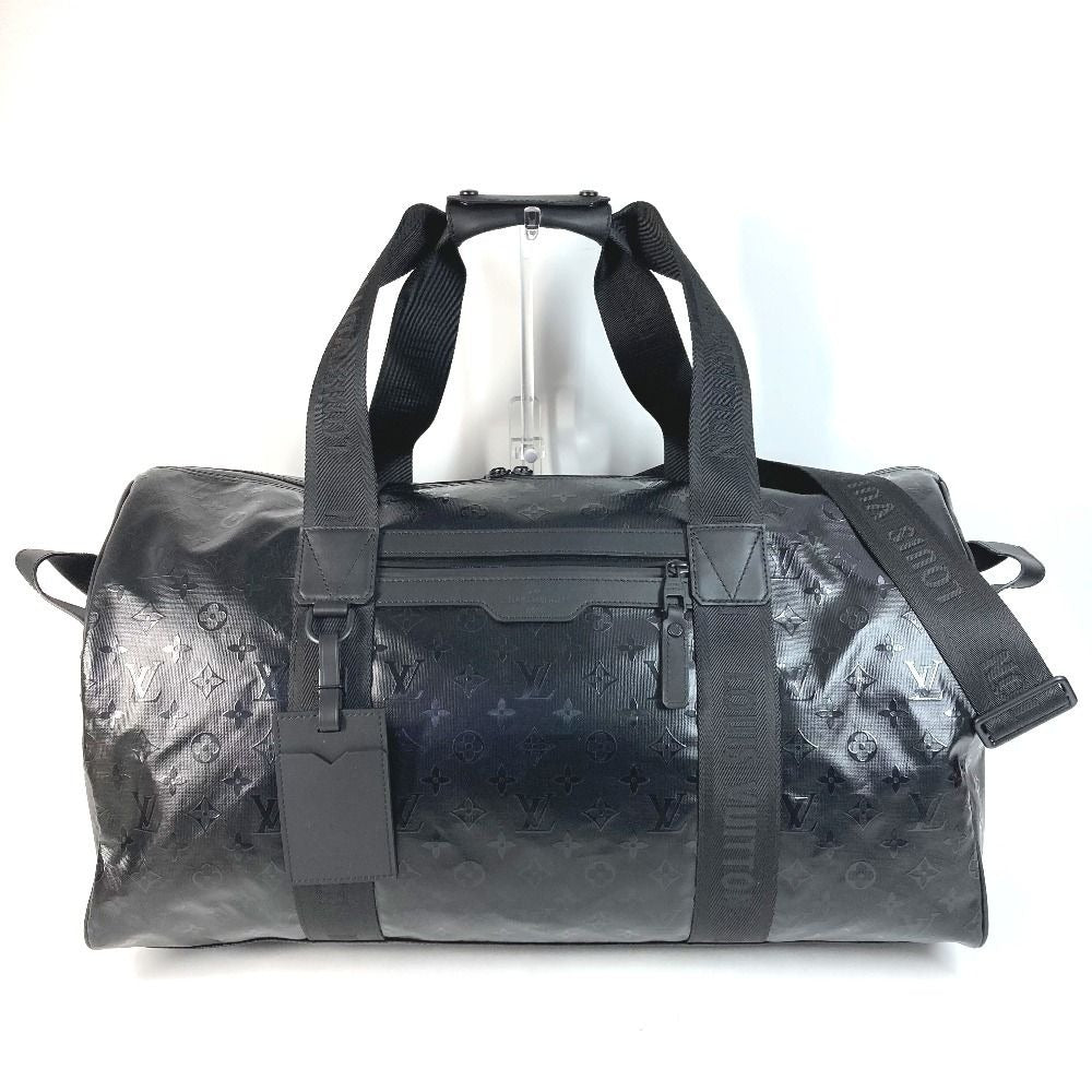 Louis Vuitton Boston Bag Keepall 55 Leather Black