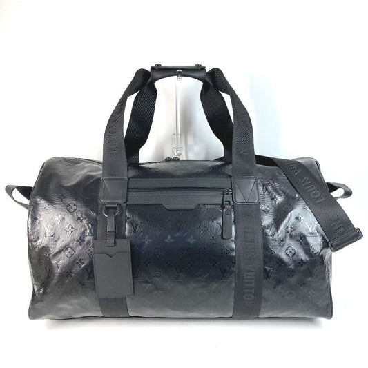 Louis Vuitton Boston Bag Keepall 55 Leather Black