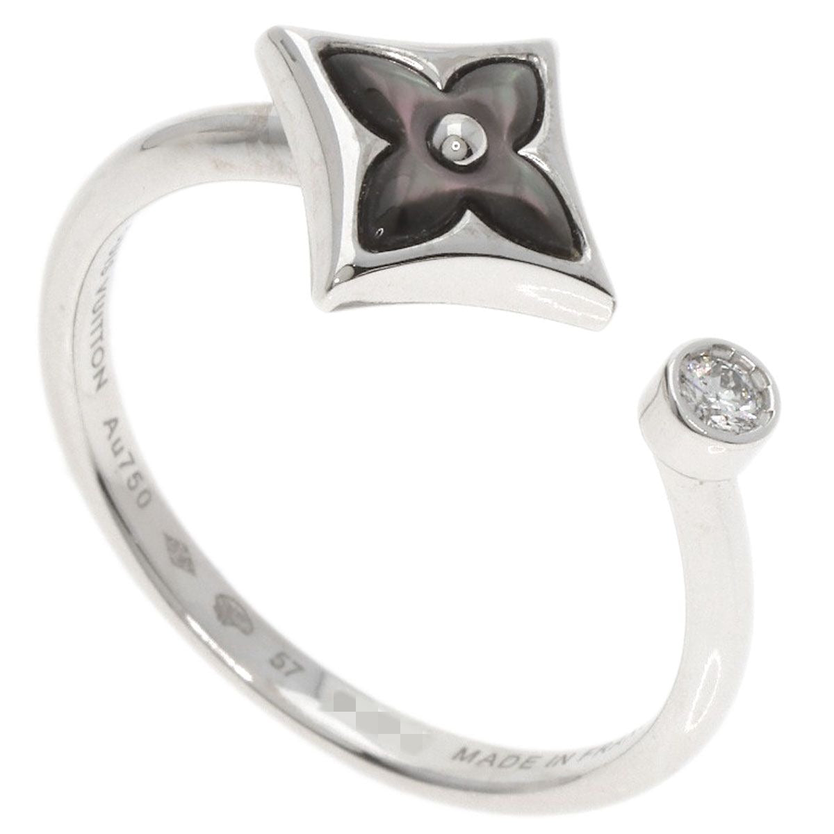 Louis Vuitton Bag Star Blossom Mini 57 Ring 18K White Gold