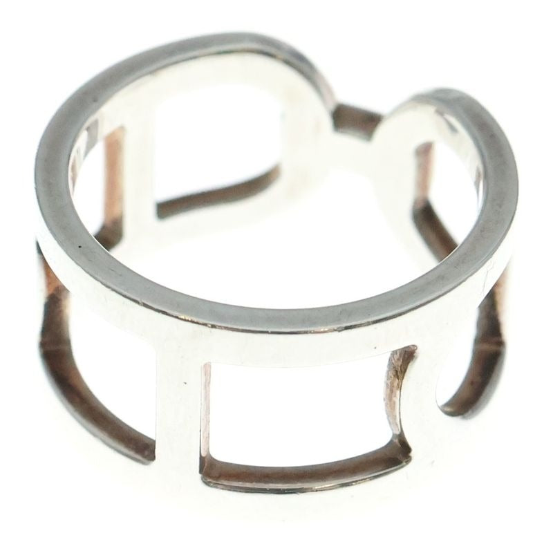 Hermes Ever Chaine D'ancre Ring Silver Size 54