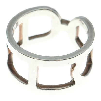 Hermes Ever Chaine D'ancre Ring Silver Size 54