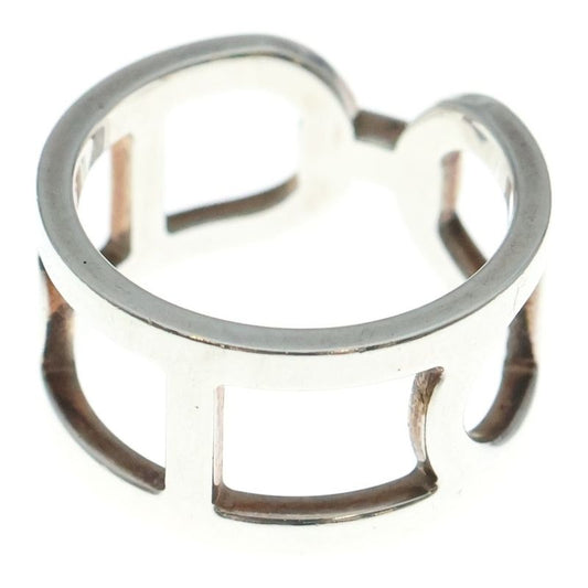 Hermes Ever Chaine D'ancre Ring Silver Size 54