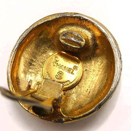 Chanel Round Logo Mark GP Gold Earrings / Earrings