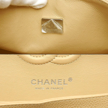 Chanel Classic Small Handbag Matelasse 23 Beige And Silver Hardware