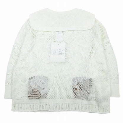 Chanel 22c Coco Mark Camellia Pullover Knit Sailor Collar P72031k10344 M