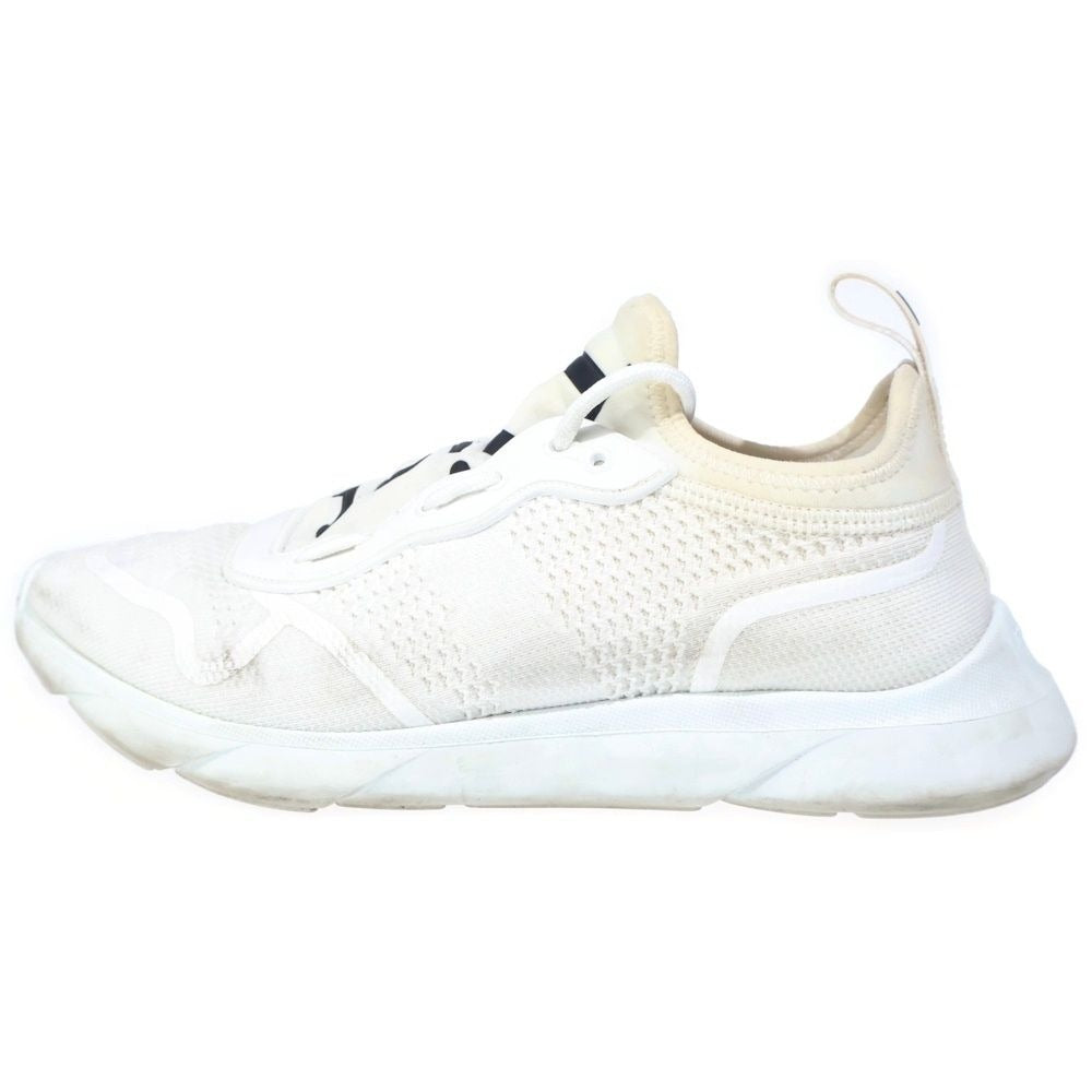Dior Front Logo Lace Up Low Cut Sneakers White