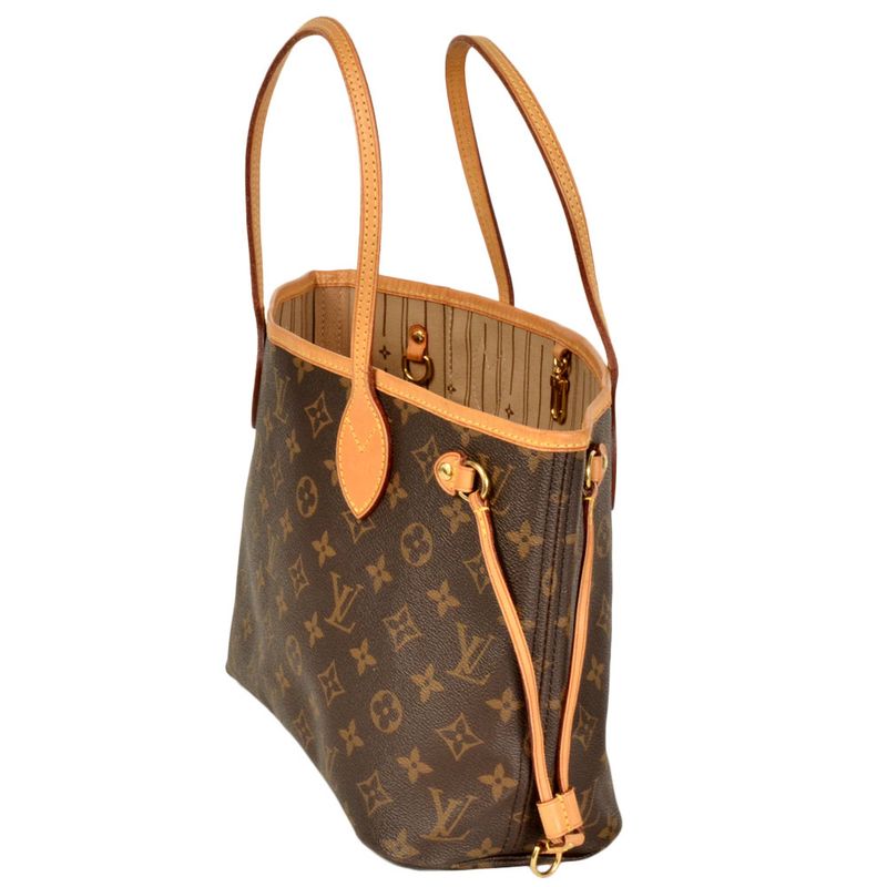 Louis Vuitton Neverfull PM Tote Bag Monogram Canvas M40155 Brown Vi2150 Women