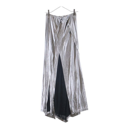 Loewe High Waist Wrap Skirt Silver