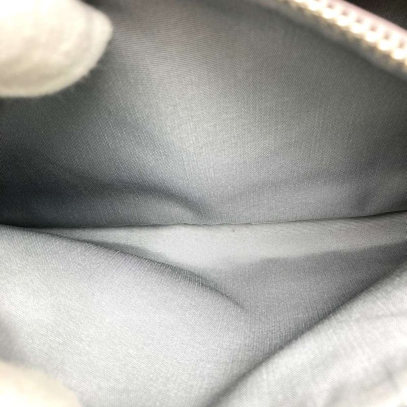 DIOR Tote Shoulder Bag Beige Patent Leather Canage Stitching Women Fashion