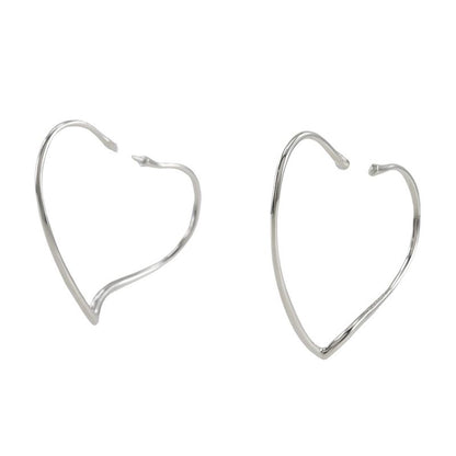 Tiffany & Co Open Heart Elsa Peretti Silver 925 Ladies 5.3g Earrings