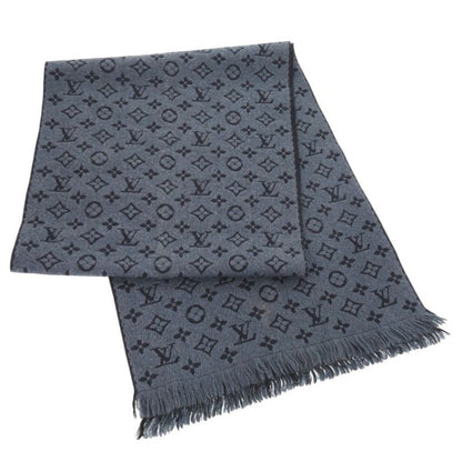 Louis Vuitton Scarf Monogram Classic M78525 Wool Blue Marline Scarf LV 1434