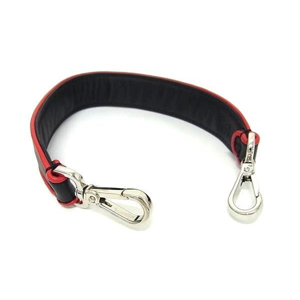 Fendi Fantastic Leather Handle Strap for Bags Men Women Blackish — view 2
