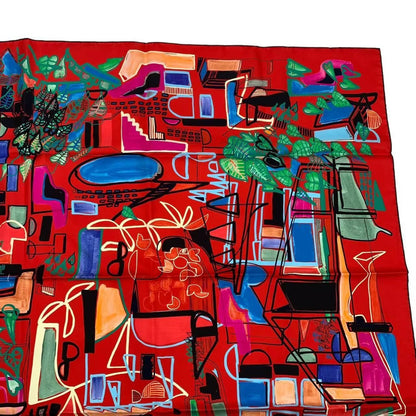 Hermes Carre 90 Silk Scarf Modernisme Tropical Modernism Multicolor Box — view 3