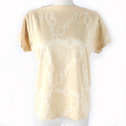 Hermes 22SS 2e4607dz 100% Cotton Short Sleeve T-shirt Top Beige 36 Made In