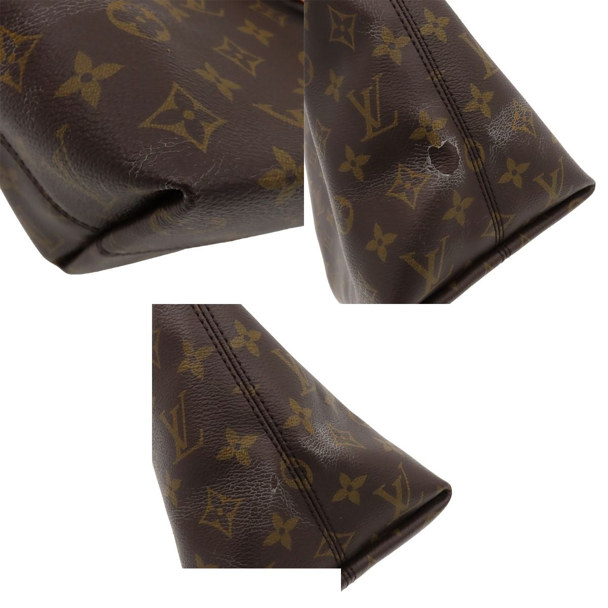 Louis Vuitton Jena PM Brown Gold Monogram Canvas Tote Bag — view 6