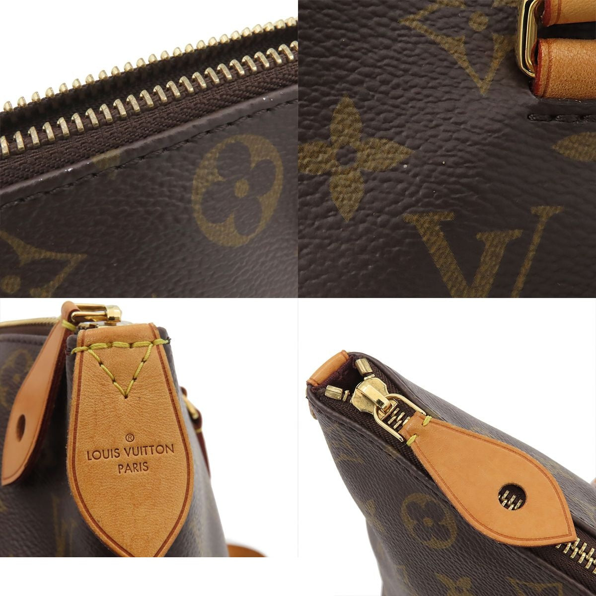 Louis Vuitton Jena PM Brown Gold Monogram Canvas Tote Bag — view 7