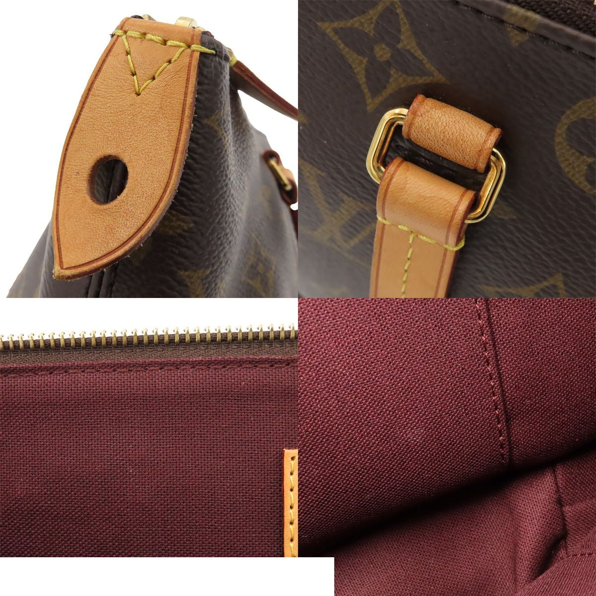Louis Vuitton Jena PM Brown Gold Monogram Canvas Tote Bag — view 8